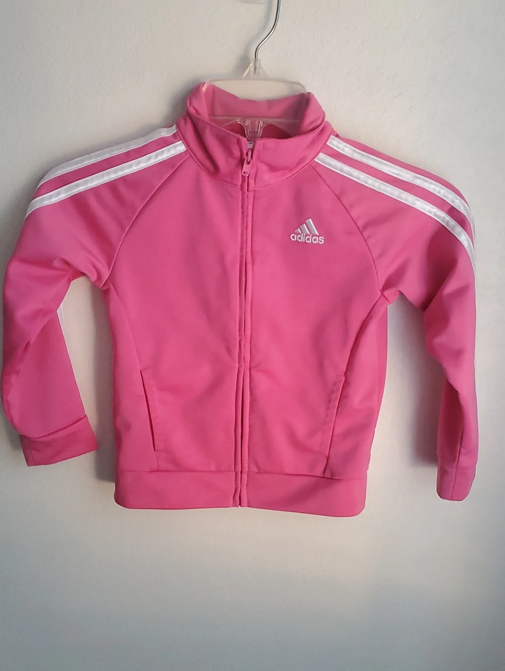 Adidas Track Jacket Toddler Hot Pink Size 4 LIKE NEW